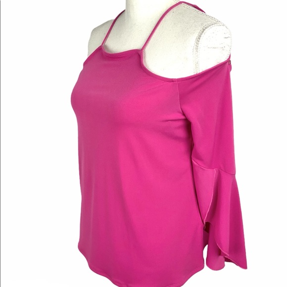 Laundry Womens Pink Blouse Small Cold Shoulder NWT - Picture 5 of 6